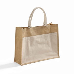 Printer's Favorite <b>Medium</b> Jute <b>Bag</b> Durable Canvas Rope Ribbon Zipper Daily Advertising Food <b>Gift</b> Leopard Letter Printing - Product Image 4