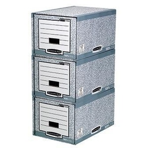Caja de Almacenamiento de Cartón Reciclado A4, 39 x 31 x 56.8 cm, Gris/Blanco, 100% Reciclado, BANKERS BOX - Product Image 3