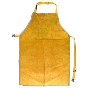 Tablier de style veste en cuir véritable vintage pour homme, confortable et durable, avec bretelles réglables pour la cuisine, le barbecue et l'artisanat - Product Image 1