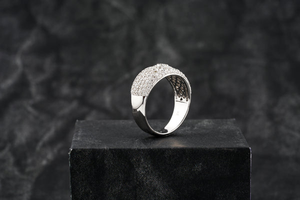 Men's Luxury Fine <b>Rings</b> 10K/14K/18K Gold Trendy Hip Hop Style Full Diamond Rounded Alphabet Natural <b>Ice</b> VVS for Weddings - Product Image 4