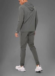 2025 Logo personnalisé imprimé deux pièces ensemble survêtements pour hommes vêtements d'entraînement 2 pièces jogging confortable plaine fermeture éclair sweats à capuche costumes - Product Image 3