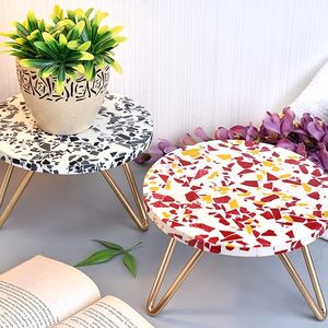 Support à gâteau en résine design avec un design artistique multicouche multicolore, support à gâteau moderne en résine avec une fabrication artisanale de qualité supérieure et durable - Product Image 5