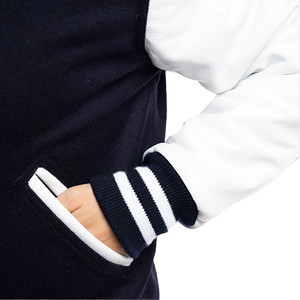 Veste de baseball authentique de style universitaire pour hommes avec des patchs personnalisés - Product Image 3