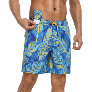 Short de bain personnalisé pour hommes 5.5 pouces avec doublure de compression Maillot de bain respirant 2 en 1 Short de plage avec poches Maillot de bain décontracté - Product Image 1