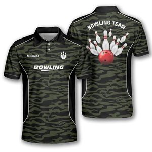 เสื้อโบว์ลิ่ง unisex พร้อมหมายเลขชื่อทีมและโลโก้ของคุณทำจากผ้าโพลีเอสเตอร์แห้งเร็วคุณภาพระดับพรีเมียม - Product Image 1
