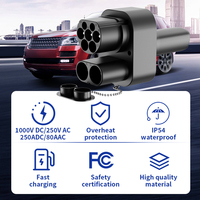 Prise professionnelle DC AC CCS2 NACS pour Cybertruck, charge rapide 250A, solution EVSE ignifuge UL94V0, OEM ODM
