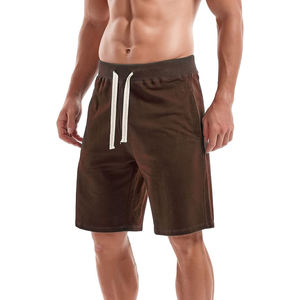 <b>men</b> fleece <b>shorts</b> cotton soft fabric casual <b>lounge</b> workout elastic waist breathable comfort - Product Image 1
