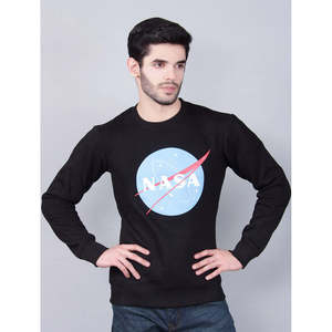 เสื้อสเวตเชิ้ตผู้ชาย Unze London ลายโลโก้ NASA Meatball ผ้าฝ้ายถัก 100% ป้องกันการยับ พิมพ์ลายซิลค์สกรีน ลายเรียบ แบบสั่งทำ - Product Image 2