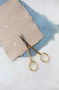 Tijeras italianas de silueta chapadas en oro de 24K, tijeras artesanales de acero inoxidable de alta calidad, tijeras de bordado de Color personalizado - Product Image 4