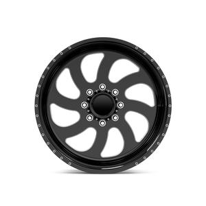 Rines Monobloque Forjados Negros de Perfil Bajo, Doble Perforación, 22x10J 22x12J 24x12J 165.1/225 PCD, Brillantes y Resistentes para Camionetas - Product Image 3