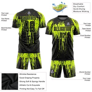 Uniforme de football pour hommes de qualité supérieure poids léger prix de gros uniforme de football anti-rides entièrement personnalisé avec la dernière conception - Product Image 4
