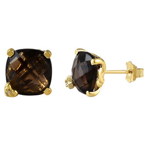 Pendientes chapados en oro de nueva moda con Plata de Ley 925 arcoíris piedra lunar Multi piedra CZ Stud pendiente - Product Image 6