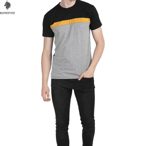 Camiseta de cuello redondo de estilo básico para hombre de alta calidad 100% algodón Color sólido manga corta prenda superior - Product Image 6