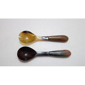 Corne de buffle Accueil Table Ware Dîner Servir Serveur de salade Corne Cuillère Fabricant de l'Inde Buffalo OX Corne Cuillère Brillant Poli - Product Image 5