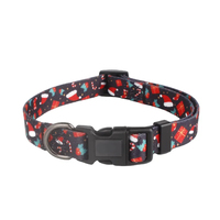 Correas Personalizadas de Lujo para Perros de Navidad y Año Nuevo - Correas de Nailon con Estampado y Decoración de Plumas Ajustables para Razas Pequeñas