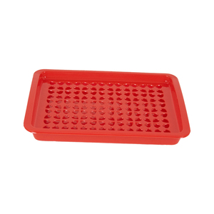 Plateau de rangement rectangulaire en plastique sans BPA, compatible lave-vaisselle, avec surface de drainage perforée pour l'organisation de la cuisine, séchage rapide - Product Image 4