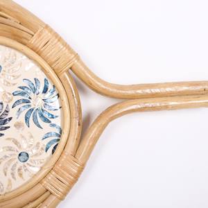 Feuille Design Rotin Décoration Murale avec Nacre Vintage Tenture Art Décoration de La Maison En Gros Fabriqué au Vietnam - Product Image 3