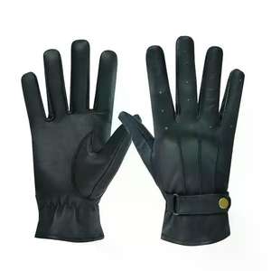 Gants de conduite unisexes en cuir d'agneau véritable rouge classique de dernière génération, doux, respirants et confortables, de haute qualité - Product Image 6