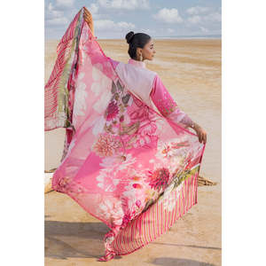 Traje Salwar Kameez de 3 Piezas en Algodón Rosa sin Costuras para Mujer con Dupatta, Ropa Étnica Pakistaní para Ocasiones Especiales - Product Image 2