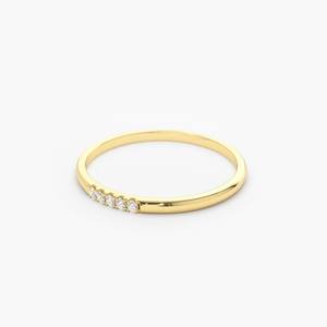 Anillo de boda de diamantes de oro de 18k para mujer, nuevo diseño, diseño de lujo, Micro pavé, diamante, venta al por mayor, 2023 - Product Image 4