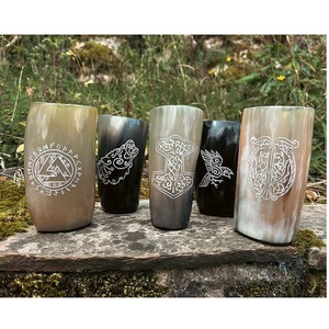 Cuerno Vikingo para Beber, Copa de Cuerno de Buey al Mejor Precio, Cuerno de Buey Pulido para Mead, Tiendas faizacraft - Product Image 1