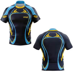 บริการ OEM เสื้อรักบี้ดีไซน์ใหม่คุณภาพสูง ขายส่ง เสื้อรักบี้แบบแห้งเร็ว ระบายอากาศได้ดี ออกแบบและสีตามสั่ง - Product Image 6