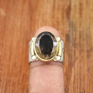 Natural Larimar <b>Ring</b> 925 Sterling <b>Silver</b> Filigree Gemstone <b>Statement</b> <b>Ring</b> - Product Image 1