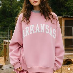 Sweat-shirt à capuche surdimensionné pour femme en polyester/coton épais, col montant, personnalisable avec logo, chaud pour l'automne et l'hiver - Product Image 1