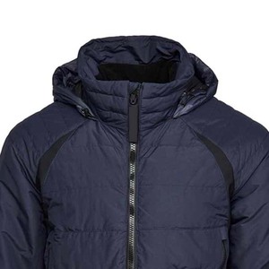 Sprixo Enterprises, venta al por mayor, peso ligero, logotipo personalizado, nailon, azul marino, con capucha, chaquetas acolchadas de invierno, abrigo para hombre, calle principal - Product Image 3