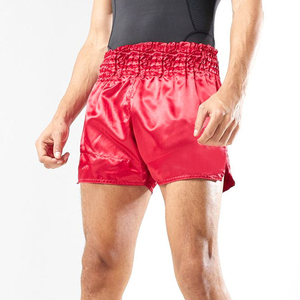 Short d'entraînement de boxe d'arts martiaux décontracté pour hommes avec logo personnalisé ceinture élastique haute 100% polyester pour le Muay Thai Kickboxing - Product Image 1