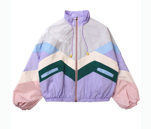 Chaqueta cortavientos con cremallera completa vintage retro para hombre de colores personalizados OEM 2025 diseño cortavientos de talla grande - Product Image 1