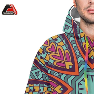 Sweat-shirt en polaire polyester avec broderie 3D personnalisée et impression par sublimation respirante pour homme, streetwear d'hiver - Product Image 6