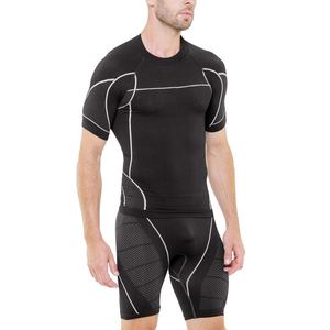 Four-Way Stretch Breathable Casual Knitted Compression Sports Activewear Mens Summer Short Sets Wholesale Free Sample High - Product Image 1