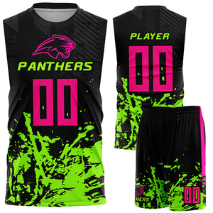 Uniforme de basket-ball personnalisé pour hommes 2025 dernier style vêtements de sport grande taille pour l'été prix de gros - Product Image 3