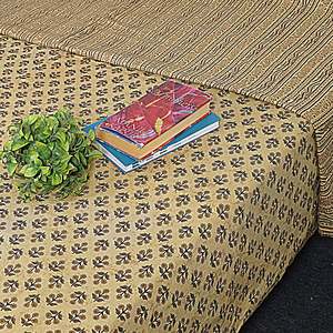 Handmade Plant Floral Print Cotton Double Bed Dohar for Home & Hotels (SHKR1018) - Product Image 2