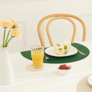 [FENICE] Posavasos Clásico (PEBBLE 125*96mm Redondo 100*100mm 125*97mm) Cuero Ecológico Premium Ligero Antideslizante Bicolor - Product Image 5