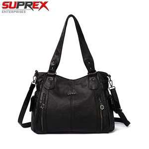 SUPREX ENTERPRISES Purses Handbags for Women Large Hobo Shoulder <b>Bags</b> <b>Soft</b> PU <b>Leather</b> Multi-Pocket Tote <b>Bag</b> Hand-painted - Product Image 3