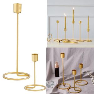 Creative Gold Plated Iron Metal Art Candle Holder Innovative Home Decoration for <b>Study</b> <b>Table</b> & Multi Purpose Use Candle Stand - Product Image 2