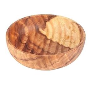 Cuenco de madera sostenible de estilo único, accesorios de cocina para el hogar desechables para servir cenas en diferentes tamaños - Product Image 1