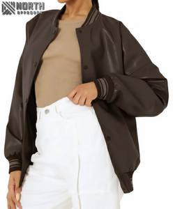 Veste d'hiver respirante coupe ajustée en cuir véritable pour femme personnalisable-NORTH APPROACH INDUSTRY - Product Image 1