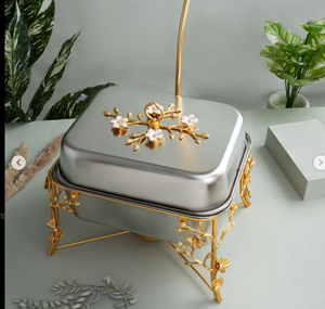 New Design Stainless Steel <b>5L</b> Chafing Dishes Hotel Hign Quality Luxury Serving Dish Customized Fancy Food Warmer Gold Dish - Product Image 3