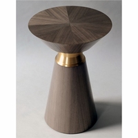Nouvel arrivage Table d'appoint ronde de luxe en bois de haute qualité pour la décoration de la maison, des restaurants et des bureaux Table d'appoint en bois au design moderne