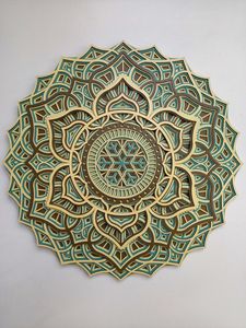 Elegante Mandala de MDF para Colgar en la Pared, Decoración Moderna para el Hogar, Sala de Meditación y Ambiente Tranquilo - Product Image 3