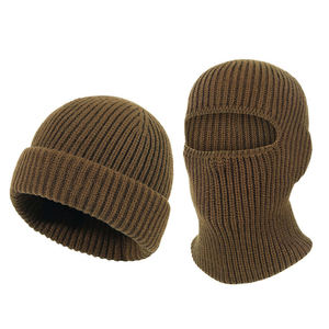 Balaclava en tricot avec logo personnalisé brodé, bonnet, masque de ski pour homme, masque de ski à un trou - Product Image 5