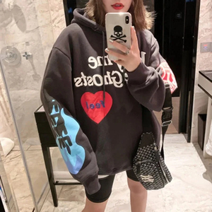 Jersey de cuello alto, sudaderas con capucha con hombros caídos para mujer, sudaderas con capucha de moda de alta calidad para mujer - Product Image 4