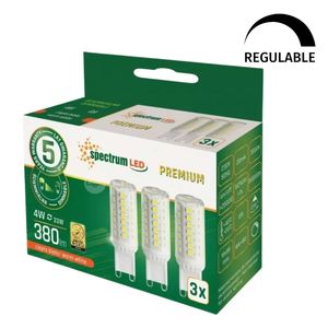 Confezione da 3 lampade LED dimmerabili G9 4.9W 3000K (Spectrum WOJ+14484) - Product Image 1