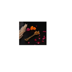 Deepak ethnique indien 850gm en laiton Shankh Design avec 5 figurines religieuses Diyas polies pour la décoration intérieure avec gravure - Product Image 1