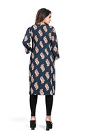 Crape Kurti Most Exporot Indian Impreso Diseño moderno Trend Setter Fancy Trendy Kurti Superventas Impresionante diseñador