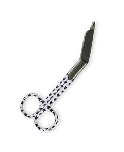 Tijera de enfermería quirúrgica médica para hospitales, tijera de vendaje de primeros auxilios, acero inoxidable, 14 Cm, anillo púrpura, recubierto de papel CE ISO - Product Image 4