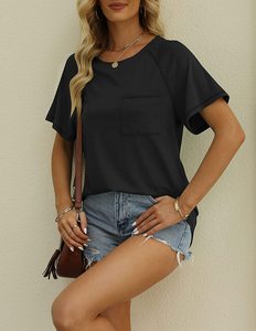 T-shirt de longueur moyenne pour femmes Dernières manches courtes à imprimé ample Mode Plus Size T-shirt pour femmes Vêtements - Product Image 5